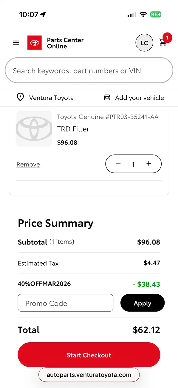 2024 Tacoma 2024 Trailhunter Engine Air Filter Cleanable Non-Oiled Replacement IMG_2462