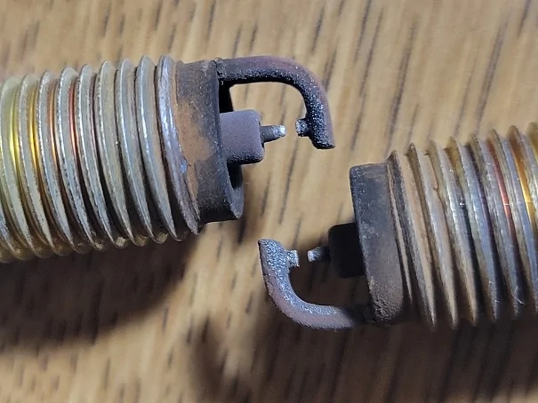 2024 Tacoma Spark Plug Change plug wear-sm