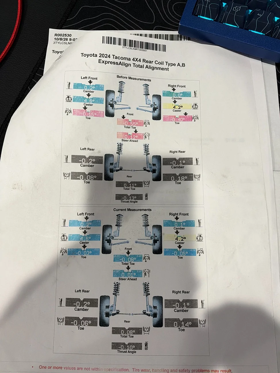 2024 Tacoma Alignment Frustration HELP PLEASE! Dealership 