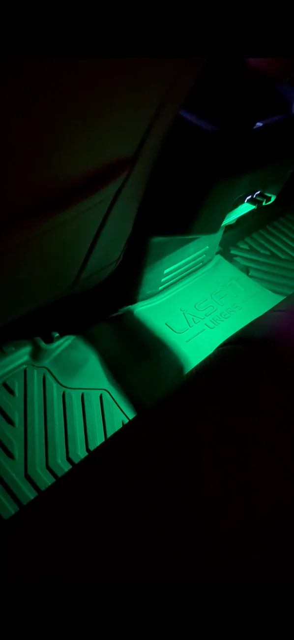 2024 Tacoma Interior Upgrades - Lasfit Liners and Footwell Lighting IMG_7962