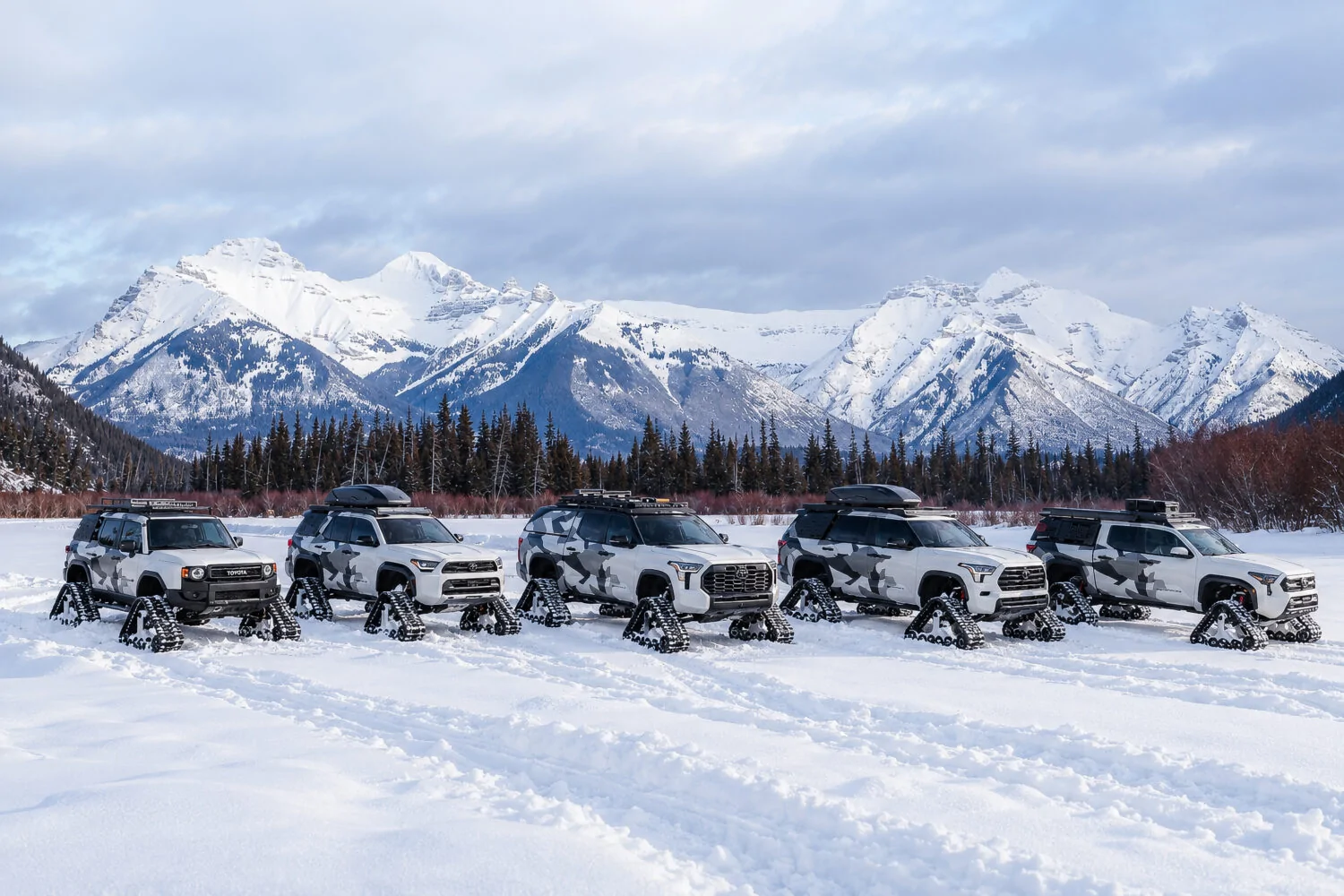 2024 Tacoma Snowhunter Tacoma on Tracks Unleashed for 2026 SEMA Show Snowhunter_Family_Hero_2026_2-1500x1000