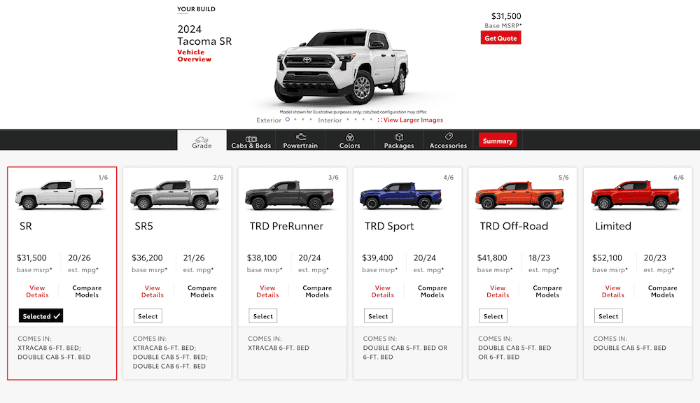 2024 Tacoma 2024 Tacoma Build and Price Configurator Now Live! - Post Up Your Builds!! 2024-tacoma-build-price-configurator-live