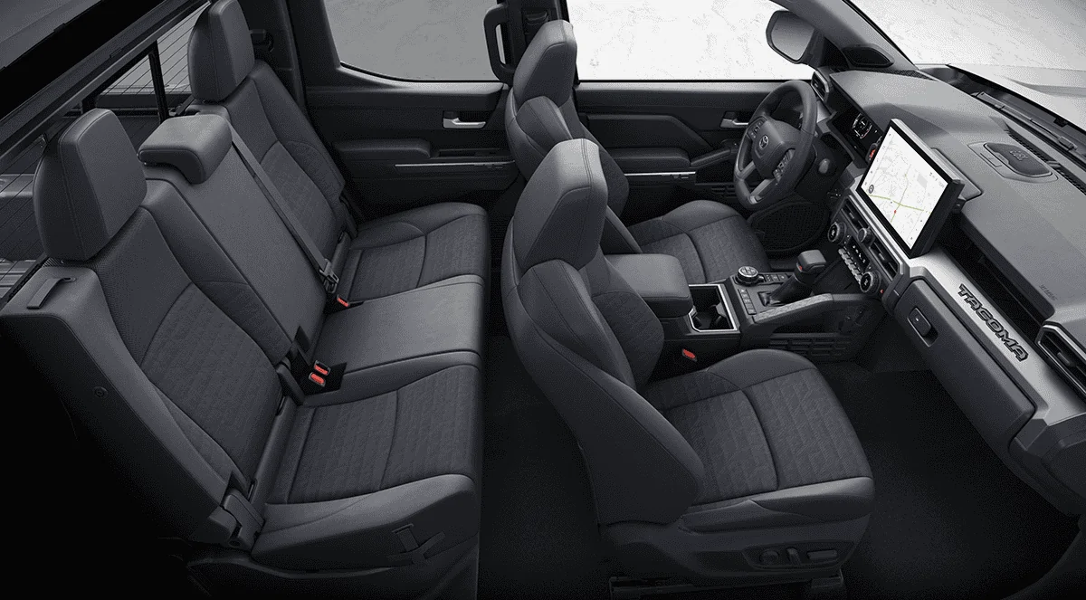 2024 Tacoma How far can front seats be from steering wheel and dash? 8