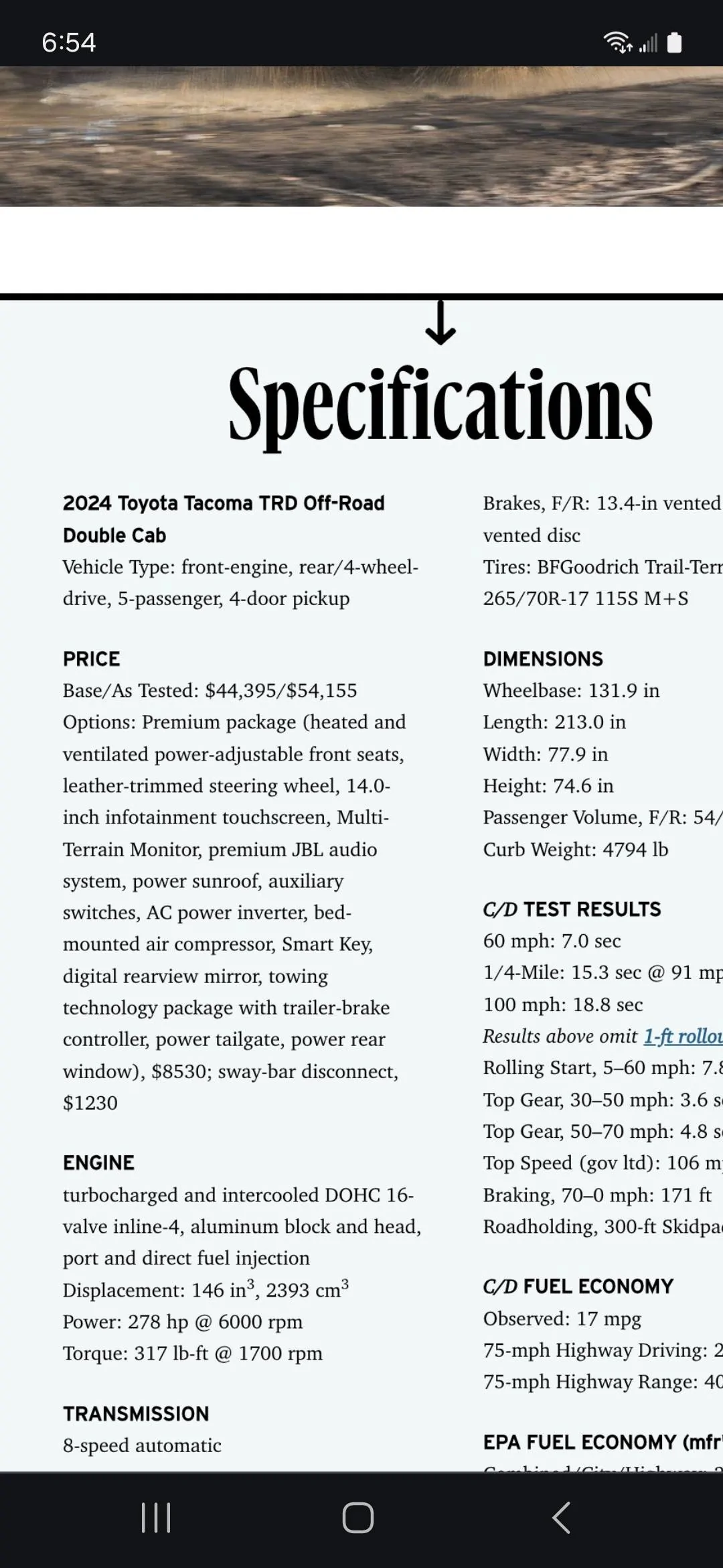 2024 Tacoma Payload, GVWR, GAWR Figures for 2024 Tacoma (published in owners manual) Screenshot_20231215_065438_Chrom