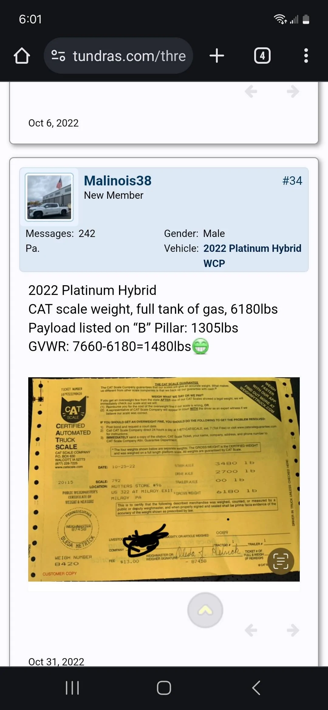 2024 Tacoma Payload, GVWR, GAWR Figures for 2024 Tacoma (published in owners manual) Screenshot_20231214_180136_Chrom