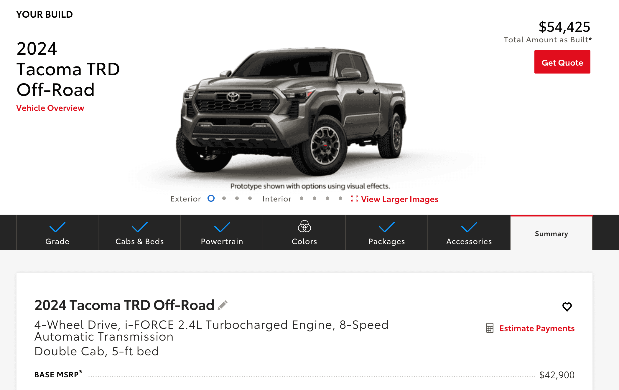 2024 Tacoma 2024 Tacoma Build and Price Configurator Now Live! - Post Up Your Builds!! Screenshot 2023-12-12 at 9.37.23 AM