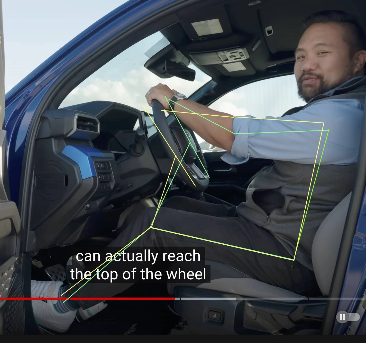 2024 Tacoma Seating position comparison: 4th gen vs 3rd gen Tacoma Seat Position overlay