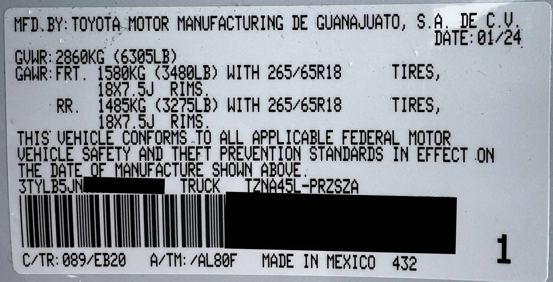 2024 Tacoma Door Sticker Thread (GVWR / Payload / Tire and Loading Figures Label). Post Yours Up IMG_4780_Cro