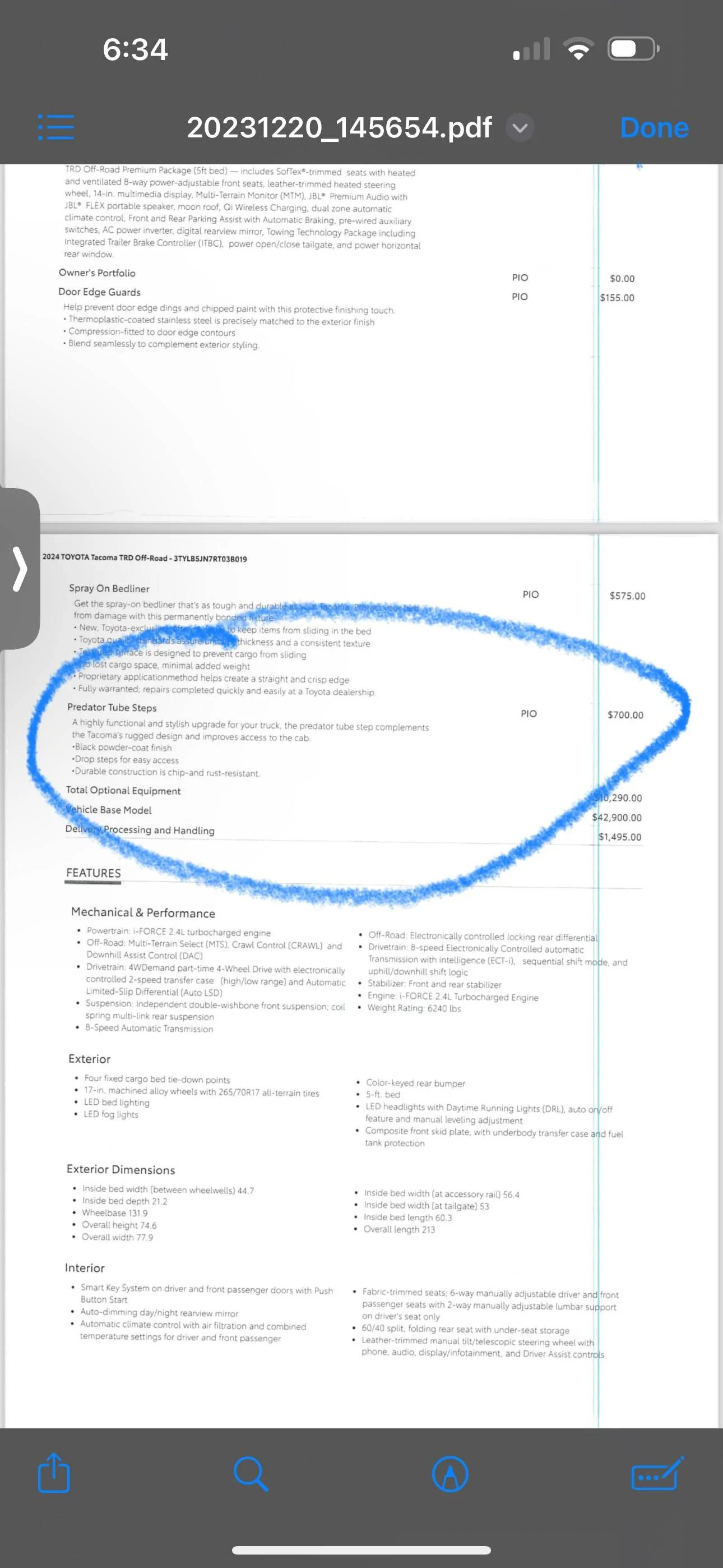 2024 Tacoma Accessories Installed: exhaust tip, bed step, bed cargo divider (molle style) IMG_4374