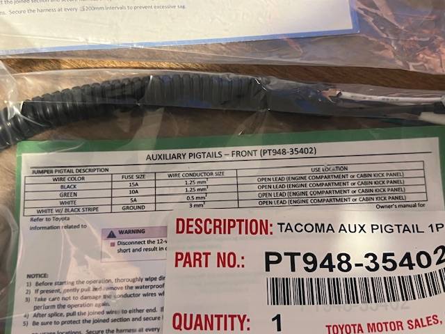 2024 Tacoma OEM Accesory Pigtails - Photos & Amperage Info IMG_5653