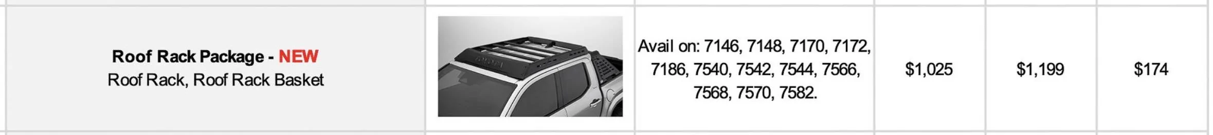2024 Tacoma Roof Rack Package + Locking Center Console Vault installed on 2024 Tacoma TRD Sport Screenshot 2024-03-13 at 12.46.19 PM