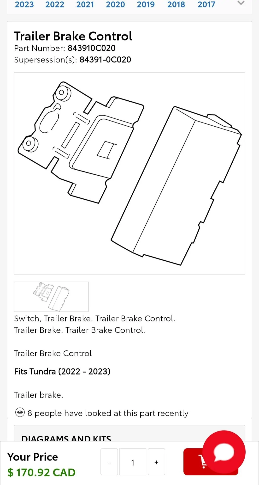 2024 Tacoma Brake controller harness for 4th gen Tacoma? Screenshot_20240317-180745_Chrom