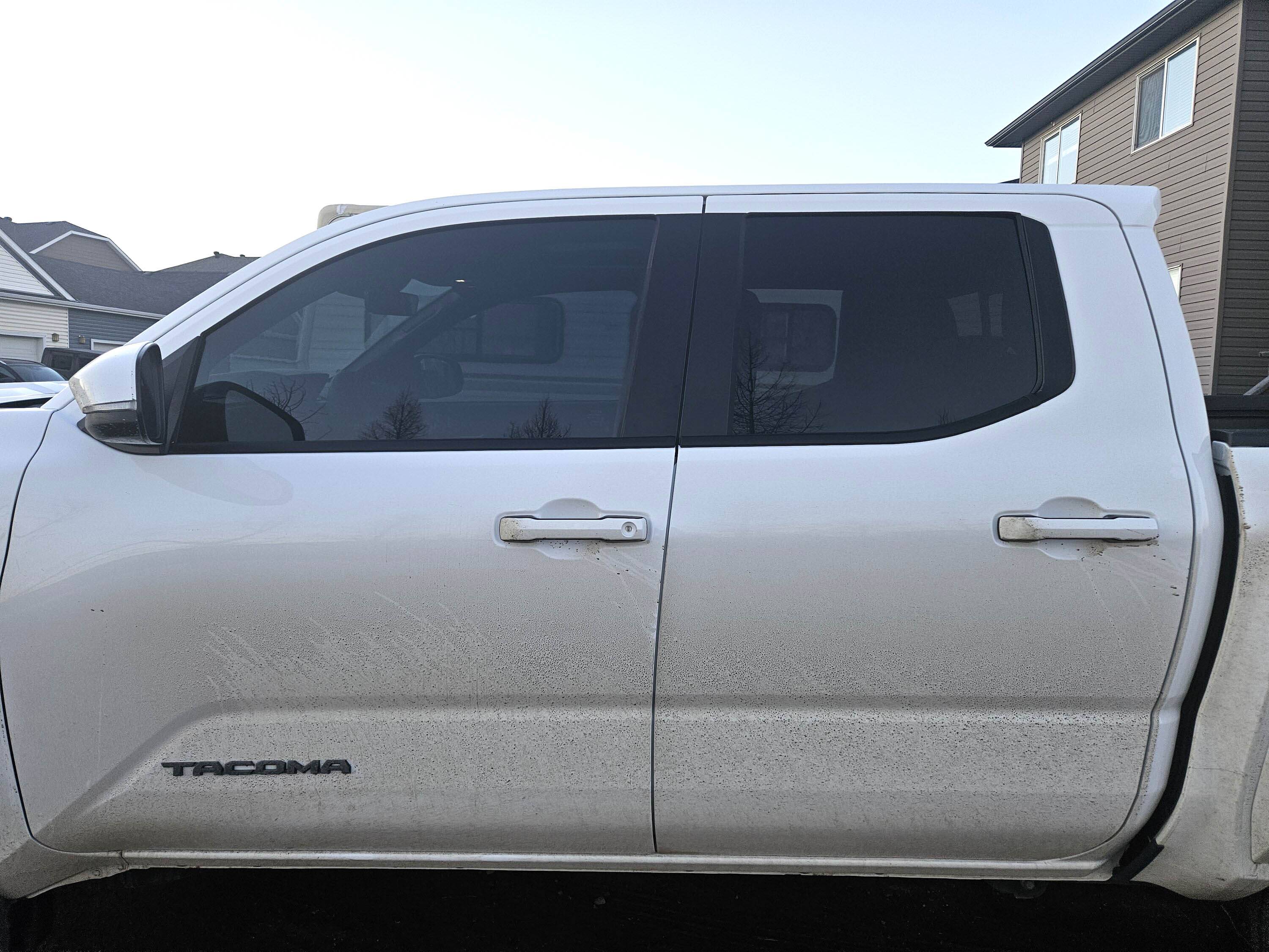 2024 Tacoma 20% Ceramic Tint on front windows to match factory rear window tints 20% tint 2024 Tacoma front windows