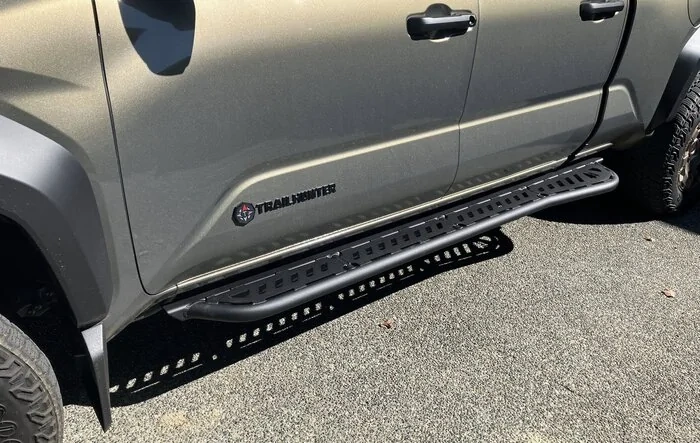 Greenlane Offroad Rock Sliders Installed on Long Bed Trailhunter