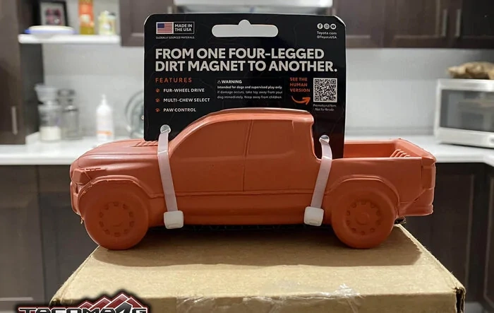 Solar Octane 2024 Tacoma Dog Chew Toy arriving for some lucky recipients