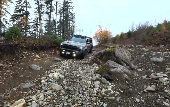 Trailhunter Tacoma owning a trail