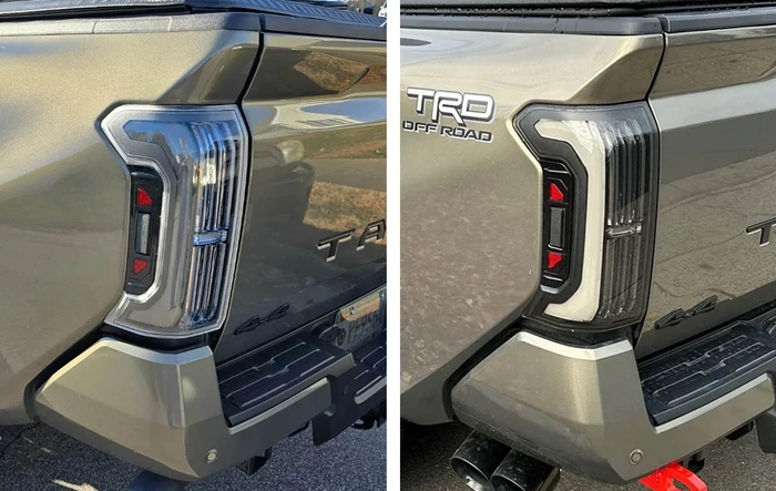 AlphaRex Taillights Comparison: Black vs. Alpha Black