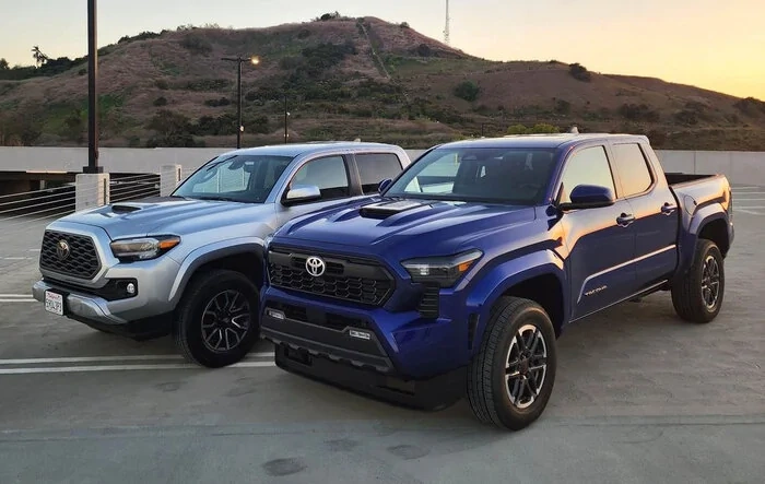 3rd gen vs. 4th gen Tacoma TRD Sport side-by-side comparison look