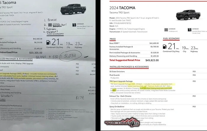 TRD Sport Upgrade Package seems to have dropped heated seats