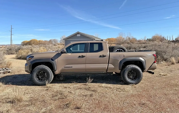 2026 TRD Off-Road long bed on OEM TRD Lift Kit, 285/75/17 Country AT3, Method 703