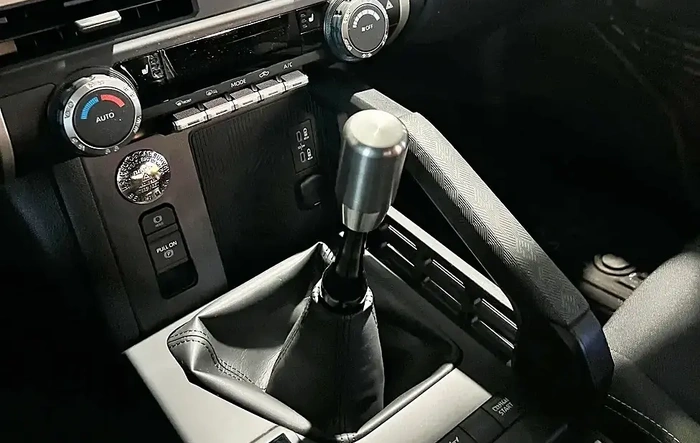 Titanium shift knob installed