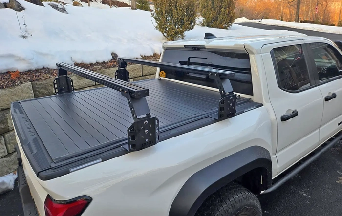 Rouch Country hard roll up bed cover WITH TRUKD T Series 12.5" Bed Rack