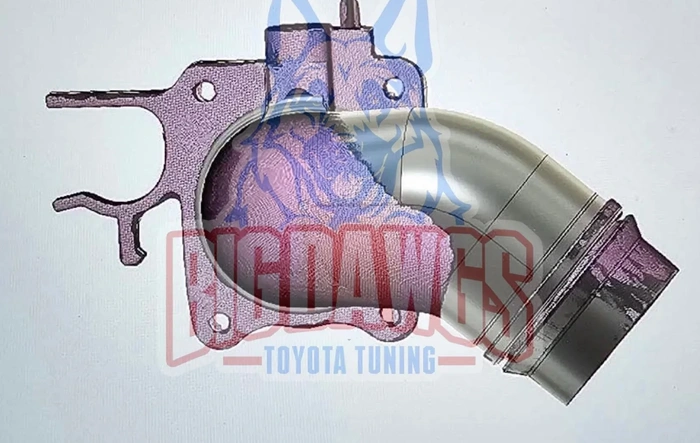 In development: Throttle Body Elbow for the Toyota 2.4T Engine