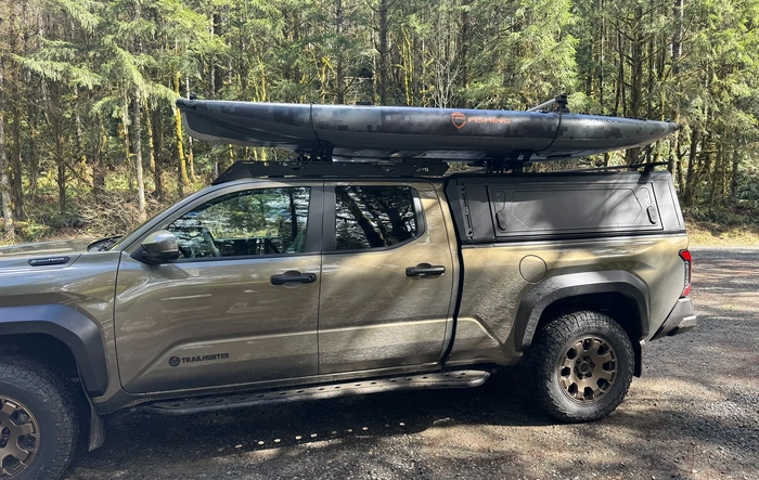 Going from Retrax XR Pro tonneau cover and Kuat Ibex to Alu-Cab Contour and Sherpa Rainier for Fly Fishing