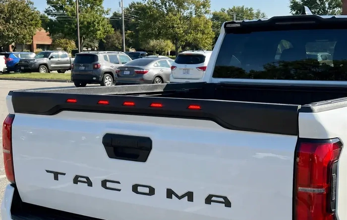 Tailgate guard with LED lights for Tacoma 2024+