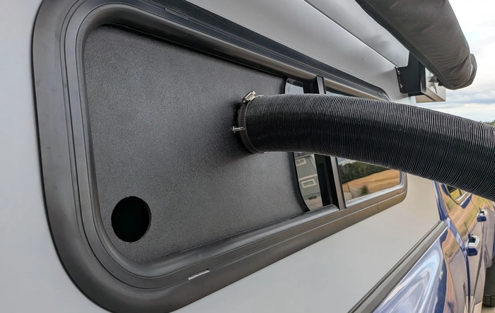 DIY Diesel heater window port