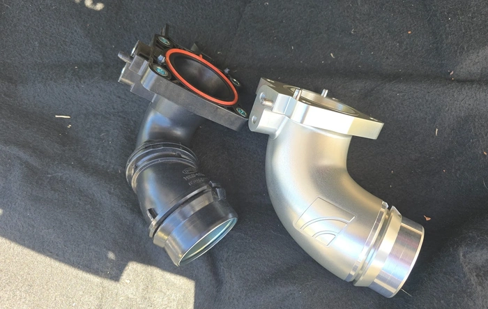 AMS Performance T24A Throttle Body Inlet Elbow Installation