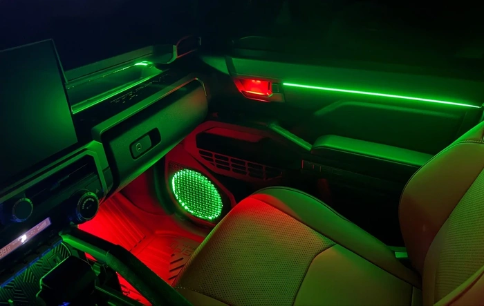 Finished up Installing Ambient Light Kit Last Night In My TRD Sport