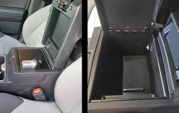 OEM Center Console Safe Vault installed photos